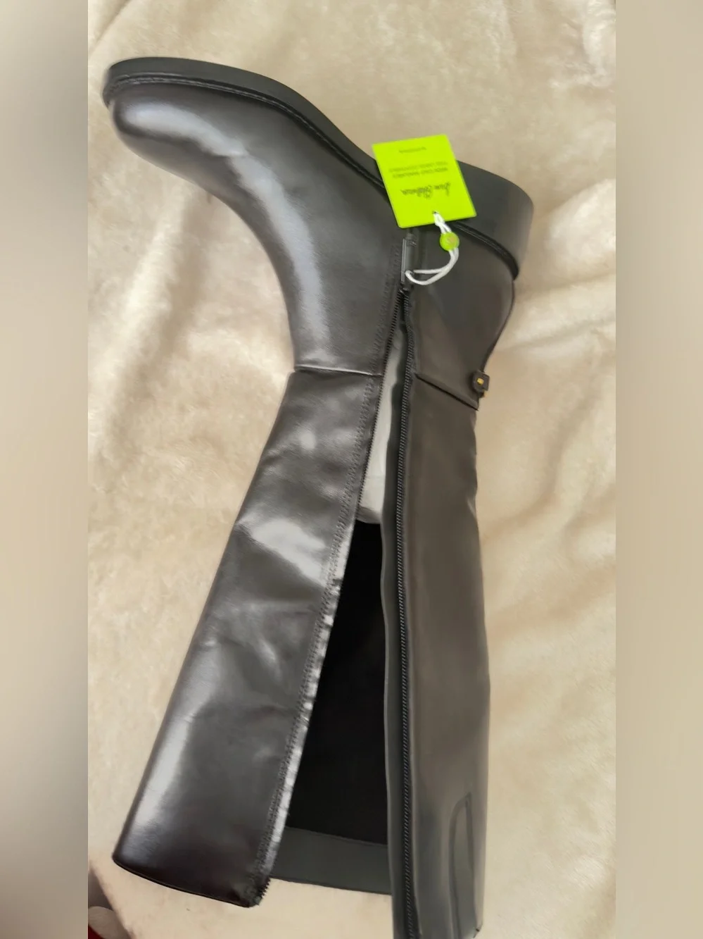 NEW Sam Edelman Milla Black Leather Knee High Boots 10M 41 Wide Calf